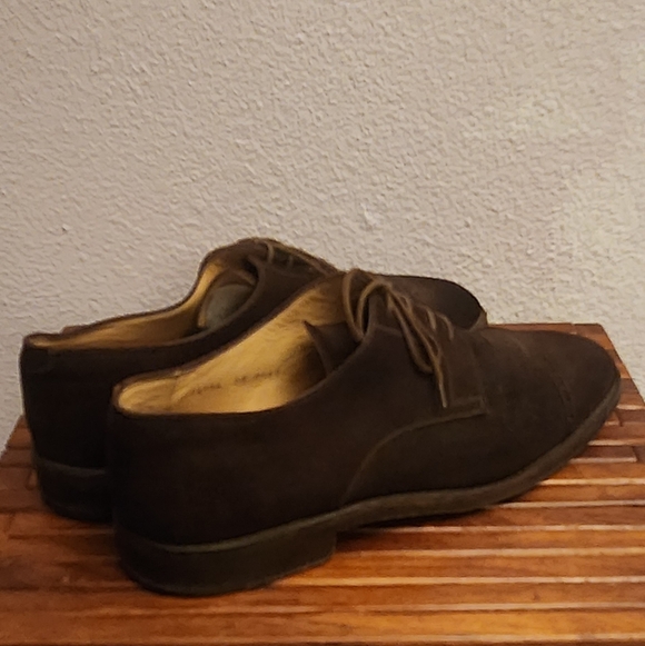 Mitchells Westport Men's Brown Oxford Seude Lace-Up Dress Shoes